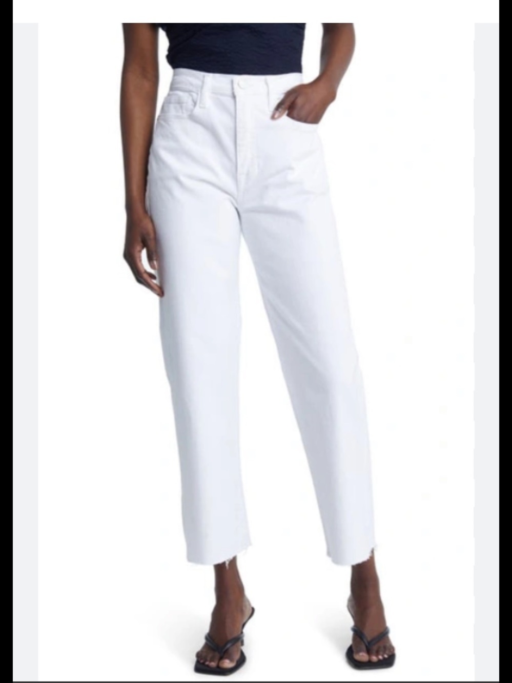 Frame Denim Le Jane Straight Leg Jeans in White
